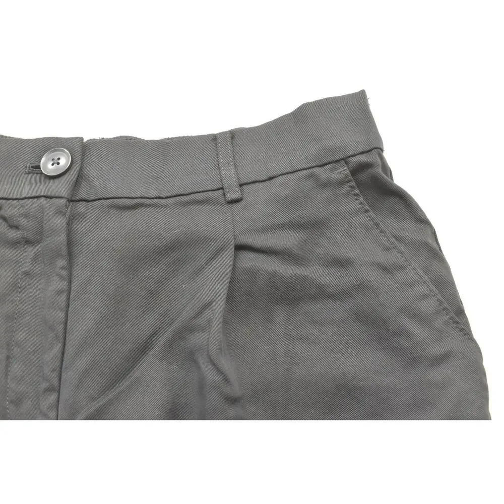 LOFT Women's Size 6 Black 100% Lyocell Pleated High Waist Relaxed Utility Short - Picture 8 of 8